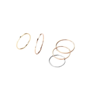Minimalist ultra-thin 18k gold-plated titanium steel rings in gold, silver and rose gold