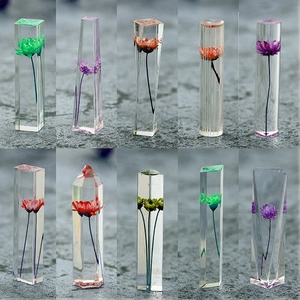 Stampo in silicone per ciondoli in resina trasparente con fiori secchi colorati