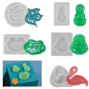Buddha Guanyin Flamingo Silicone Mold Flexible Transparent For Resin Drip Glue DIY Pendant Jewelry Making Crafting Hobby