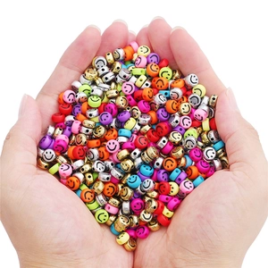 Bunte 7mm Acryl-Lächeln-Perlen für DIY handgemachten Schmuck und Armbandherstellung
