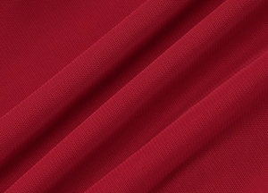 Close-up of the red double-layer mesh fabric texture showing fine weave details