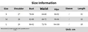 Guide des tailles pour cette robe bustier moulante avec mesures détaillées en cm