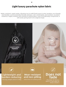 Detalle de tela de nailon impermeable para mochila, resistente al desgaste y ligera