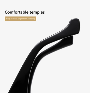 Close-up of comfortable ergonomic temples for non-slip fit on square sunglasses