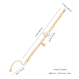 Detailed technical drawing of butterfly necklace with size measurements and parameters