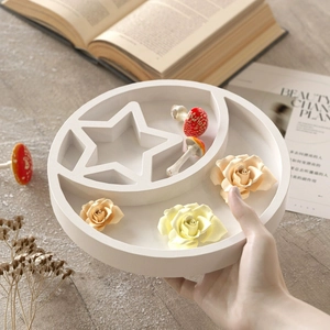 Stampo in resina per vassoio a forma di stella e luna per decorazioni creative