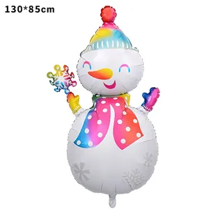 Detail of 130x85cm giant snowman foil balloon for Christmas Eve party decorations