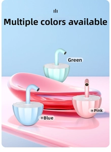 Creative umbrella-shaped USB humidifier in sky blue, light green, and cherry pink colors