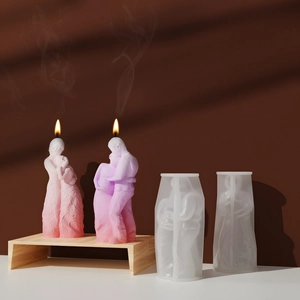 3D family and couple portrait silicone molds for DIY scented candles and resin crafts