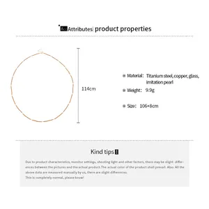 Detailed size chart of stainless steel tiger eye necklace with length specifications