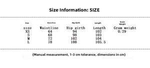 Tabella taglie dettagliata per completo blazer e pantaloni da donna da XS a L con misure