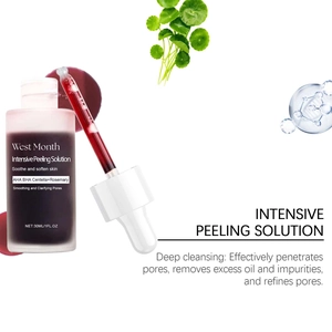 Macro shot of Intensive Peeling Solution with AHA and BHA liquid serum texture