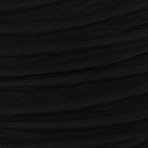 Detailed macro shot of high-quality black mesh fabric texture and pleated material structure