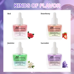Coffret huile cuticule biphasée 15ml parfum fraise lavande et jasmin pour ongles
