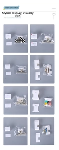 Multiple styles of white paper display cards for hair clips and jewelry packaging
