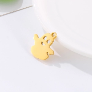 Golden stainless steel ghost pendant for Halloween and Easter jewelry making projects