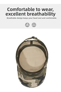 Detail view of the breathable sweatband and camouflage lining of the military patrol cap