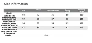 Detailed size information chart for vintage print high waist long sleeve midi dress