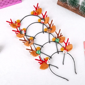 Cerchietti natalizi con corna di renna, Babbo Natale e pupazzo di neve assortiti.