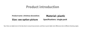 Close-up of product specifications and size information for Christmas glitter tassel stems