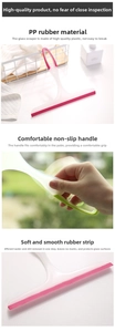 Ergonomic T-shaped glass squeegee with flexible rubber blade and anti-slip handle grip