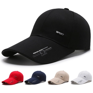 Fashion Sport Baseball Cap Polyester Breathable Sun Protection Outdoor Casual Long Brim Adjustable Hat For Men Women