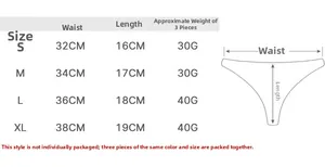 Tableau des tailles détaillé pour strings en soie glacée avec mesures de taille et longueur