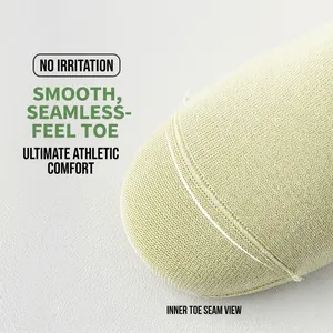 Non-slip yoga socks with seamless toe stitching and breathable combed cotton texture