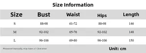 Detailed size chart for sexy deep V-neck mesh polka dot dress with backless design