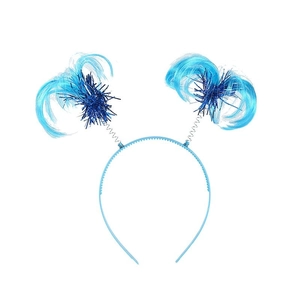 Blue tinsel party headband with spring hair accessories for festival costumes