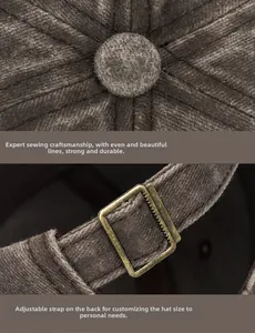 Close-up of vintage washed baseball cap featuring reinforced stitching and adjustable metal buckle