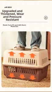 Durable PP and ABS resin pet air box carrier showing high pressure resistance and load-bearing