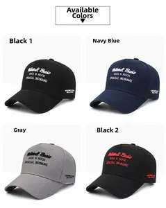 Detail view of cotton baseball caps with National Basic and US Army embroidery