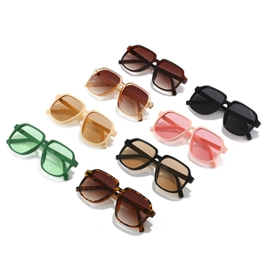 Chic macaron colored oversized square sunglasses for women in multiple trendy styles
