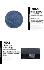 Detail of 100% cotton washed denim fabric and precise stitching on newsboy cap