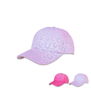 Kids Leopard Print Baseball Cap Polyester Breathable Sun Protection Fashion Outdoor Adjustable Sport Hat For Boys Girls