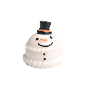Mini figurine de bonhomme de neige en résine avec chapeau haut-de-forme pour déco DIY