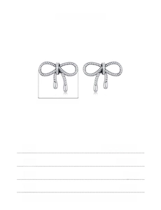 Detailed specifications of S925 sterling silver bow earrings with size and weight details