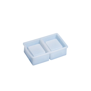 Double-slot rectangular silicone resin mold for DIY jewelry and ring storage boxes