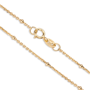 Minimalist S925 sterling silver thin gold chain necklace with delicate beads detail