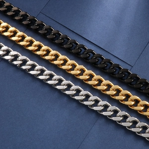 Comparaison détaillée des chaînes Cuban Link en acier noir, doré et argenté