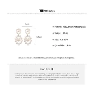 Tableau des tailles détaillé pour boucles d'oreilles perles vintage de 6,5 cm de long