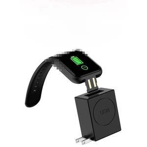 Detail of Y68 smart bracelet showing USB direct charging with detachable wristband