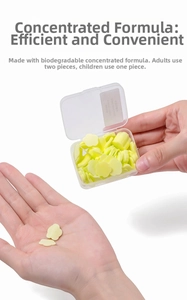 Portable flower paper soap flakes in a compact case for travel and outdoor hygiene