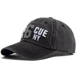 Vintage Washed Cotton Baseball Cap 3D Letter Embroidery Adjustable Distressed Retro Outdoor Sport Sun Hat Men Women