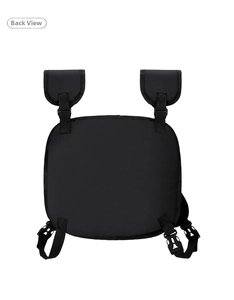 Herren Taktische Brusttasche Schwarz Streetwear Weste Tasche Multifunktion Sport Rig Rückansicht