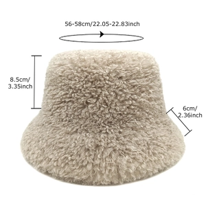 Bob en peluche de couleur unie avec guide des tailles pour tour de tête 56-58cm