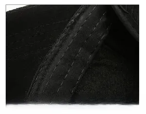 Detail view showing the wide thickened sweatband and precise stitching of the winter cap