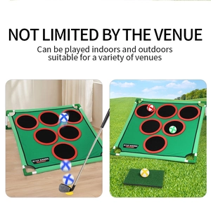 Tapis de golf portable avec accessoires pour jeux de sport en intérieur et extérieur