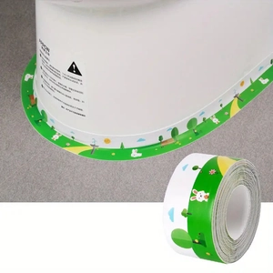 Self-adhesive waterproof sealing tape for kitchen and bathroom with rabbit and floral prints